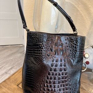 Brown Brahmin Bucket Purse